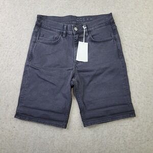 COS‎ Slim Fit Black Denim Shorts Mens Size 29 Minimalist Designer Summer NEW